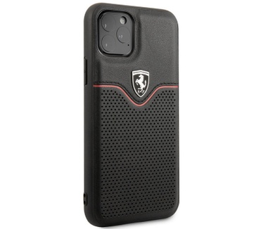Ferrari Perforated Leather Hard Case iPhone 11 Pro (5.8") - Zwart  Zwart