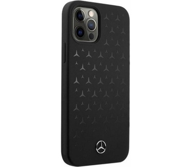 Mercedes-Benz Stars Silicone Case iPhone 12 Pro Max (6.7") Zwart Zwart