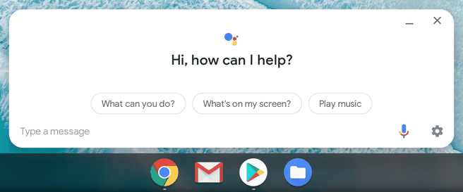 Google Assistent op Chromebook