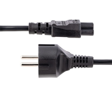 Startech.com 3m Laptop Stroomkabel, EU Schuko Plug naar C5 (Clover Leaf), 2.5A 250V, 18AWG, Laptop Vervangkabel, Printer Voedingkabel, Laptop Lader Kabel / Laadkabel, UL-Listed