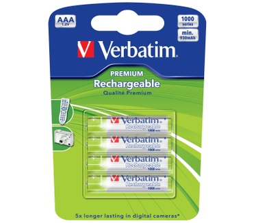 Verbatim AAA Premium-oplaadbare batterijen