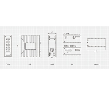LevelOne 5-Port Fast Ethernet Industrial Switch, DIN-Rail, 1 x SC Multi-Mode Fiber, -40°C to 85°C