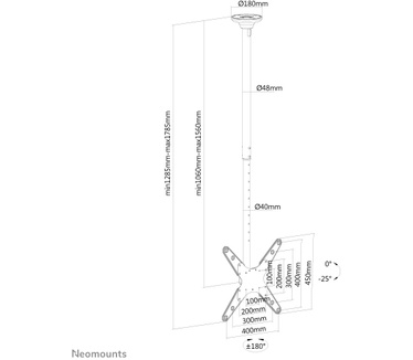 Neomounts by Newstar flatscreen plafondsteun