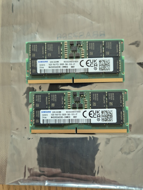 Samsung 32GB (2x16GB) DDR5 sodimm 5600 MT/s aangeboden - Vraag