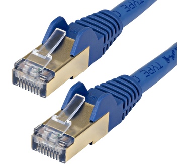 Startech.com CAT6a kabel snagless RJ45 connectors koperdraad stp kabel 1,5 m blauw Blauw