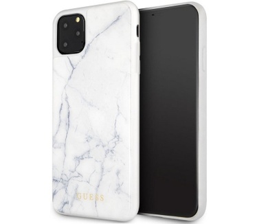 Guess Marble Hard Case voor Apple iPhone 11 Pro Max (6.5'') - Wit  Wit