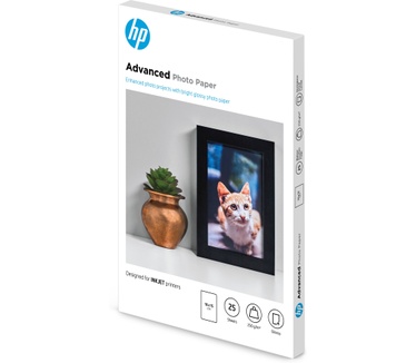 HP Advanced Photo-papier, glanzend, 250 g/m2, 10 x 15 cm (101 x 152 mm), 25 vellen