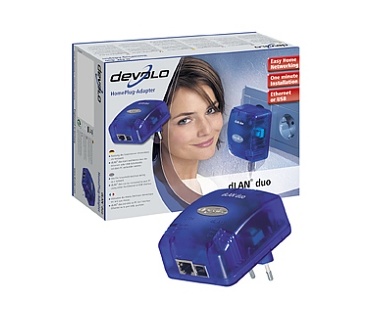 Devolo MicroLink dLAN 14mbps duo (stopcontact, Ethernet, USB)