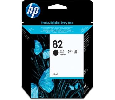 HP 82 zwarte DesignJet inktcartridge, 69 ml