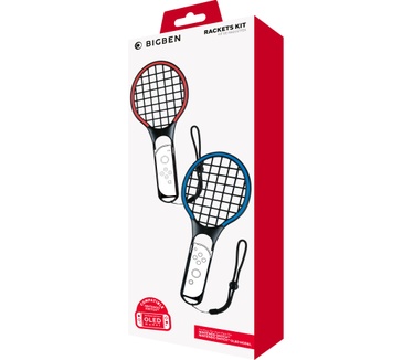 Bigben Interactive Joy-Con Tennis Rackets Kit Blauw, Rood, Zwart