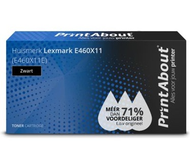 PrintAbout Huismerk Lexmark E460X11 (E460X11E) Toner Zwart Extra hoge capaciteit