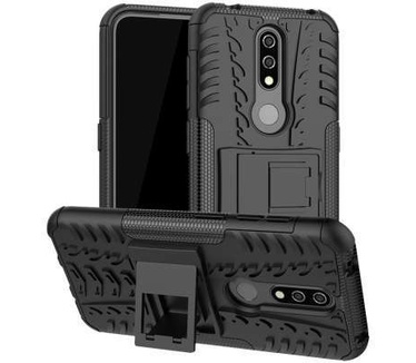 qMust Nokia 4.2 Rugged Hybrid Hoesje Zwart