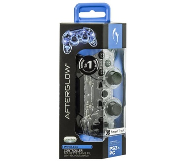 PDP Afterglow Wireless Controller PS3 Blauw Blauw, Transparant