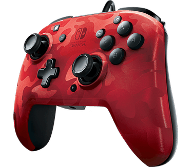 PDP Faceoff Deluxe+ Audio Wired Controller - Red Camo Nintendo Switch (500-134-EU-CM04) Rood