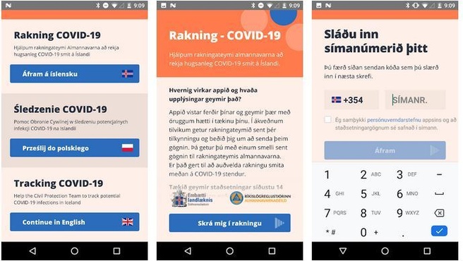 Rakning C-19, IJslandse corona-app