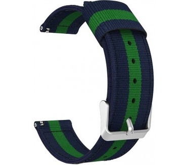 Just in Case Nylon Armband Samsung Gear S3 Blauw/Groen