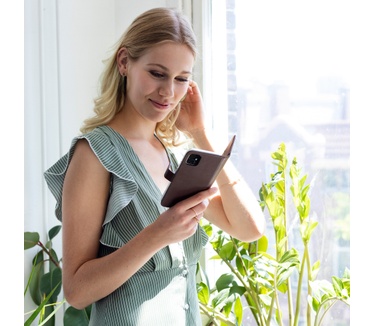 Selencia Echt Lederen Bookcase Samsung Galaxy A42 - Bruin