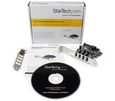 Startech.com 4-poorts PCI Express PCIe SuperSpeed USB 3.0 controllerkaartadapter met UASP SATA-voeding