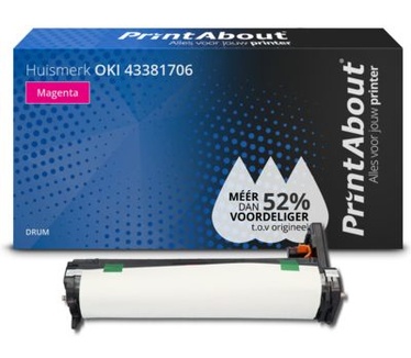 PrintAbout Huismerk OKI 43381706 Drum Magenta