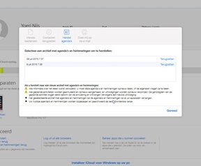 Herstelfunctie iCloud