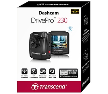 Transcend DrivePro 230 Zwart