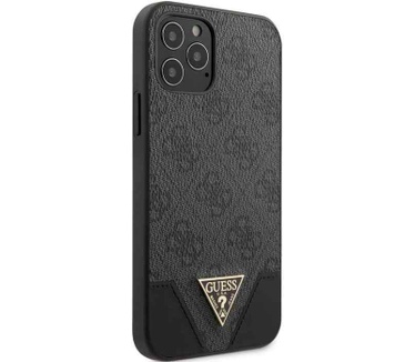 Guess 4G Triangle Hard Case Apple iPhone 12/12 Pro (6.1'') Grijs  Grijs