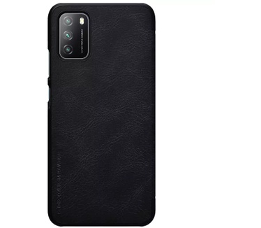 Nillkin Qin PU Leather Book Case voor Xiaomi Poco M3 Zwart