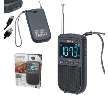 Camry | Portable mini radio | CR 1905 | Alarm function | Black