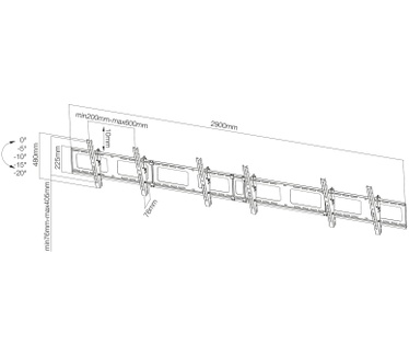 Newstar flatscreen menu board wandsteun