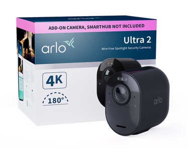 Arlo Ultra 2 Add-on voor 4K UHD draadloze beveiligingscamera's Zwart
