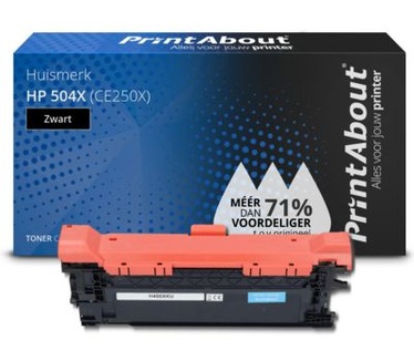 PrintAbout Huismerk HP 504X (CE250X) Toner Zwart Hoge capaciteit
