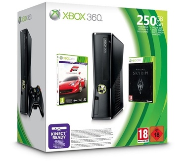 Microsoft Xbox 360 Slim 250GB + Darksiders II + Batman Arkham City Zwart
