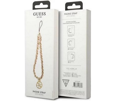 Guess Hand Strap Chain met 4G Charm - Roze