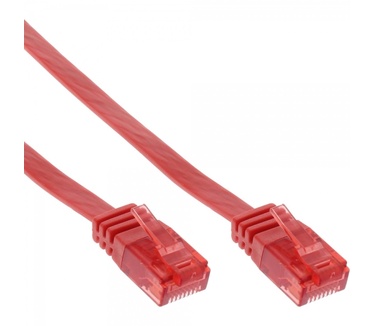 InLine Flat patch cord UTP Cat.6 7m Red