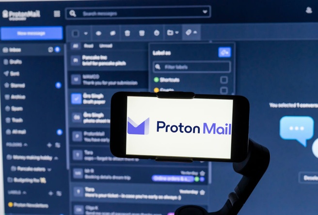 ProtonMail stock (bron: SOPA Images/Getty Pictures)