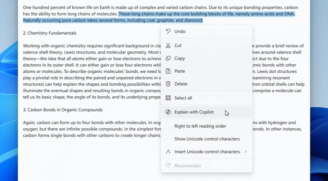 Explain with Copilot
