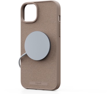 Njord byElements Fabric MagSafe Case iPhone 15 Plus, Pink Sand