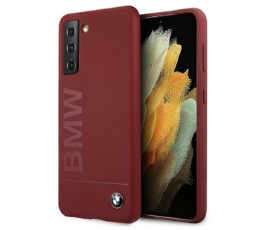 BMW Silicone Back Case voor Samsung Galaxy S21 Plus - Rood Rood