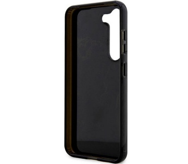 Guess Golden Marble Back Case - Samsung Galaxy S23 (S911) - Zwart Zwart