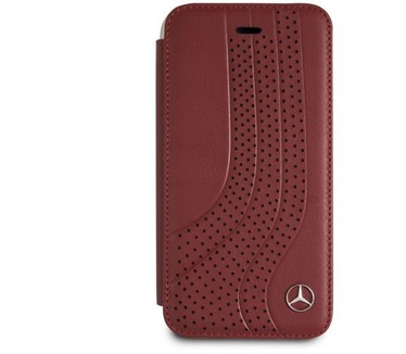 Mercedes-Benz Originele Upward Wave Bookcase voor de Apple iPhone 6 / 6S / 7 / 8 - Rood  Rood