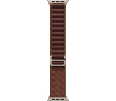 Apple Alpine-bandje - Bordeauxrood (49 mm) - S - Naturel titanium