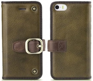 Rock Leather case Apple iPhone 5(S) (Wander) Groen