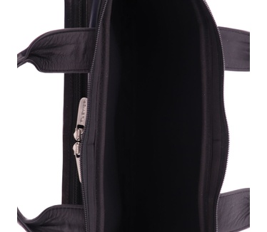 Plevier 15-15.6 inch sleeve/tas nappa leer met voorvak, zwart