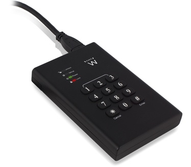 Ewent USB 3.1 Gen 1 (USB 3.0) 2.5 inch SATA HDD/SSD behuizing met cijferslot Zwart