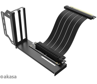 Akasa RISER BLACK PRO, Vertical GPU Holder + Premium PCIe 3.0 Riser cable