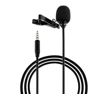 Mojogear Speldmicrofoon met 2 meter kabel voor iPhone en Android smartphone