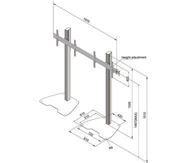 Newstar NeoMounts PRO videowall meubel NMPRO-S21