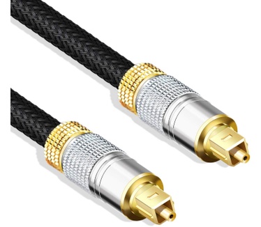 Allteq Optische kabel, 0,5m Goud, Zilver, Zwart