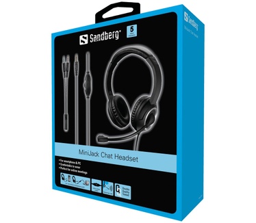 Sandberg MiniJack Chat Headset (Zwart)