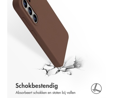 Accezz Liquid Silicone Backcover met MagSafe Samsung Galaxy S26 - New Tea Brown